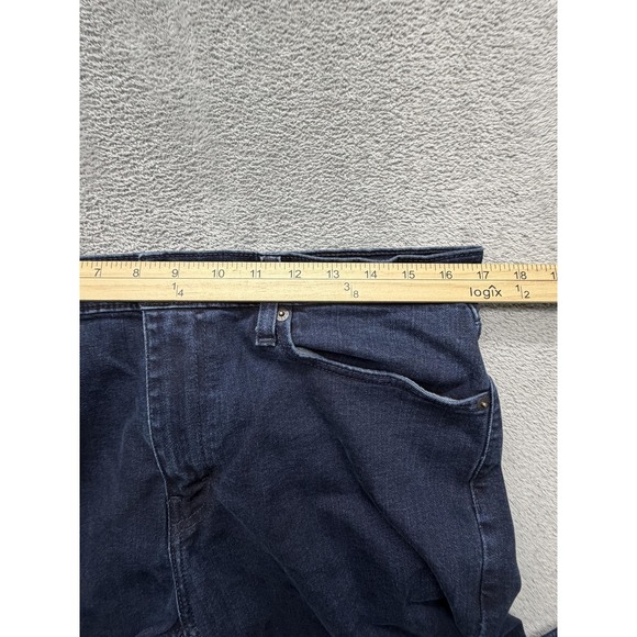 Levis 502 Performance Jeans Mens Dark Wash Blue Straight Stretch Measured 34x27 - Picture 4 of 10